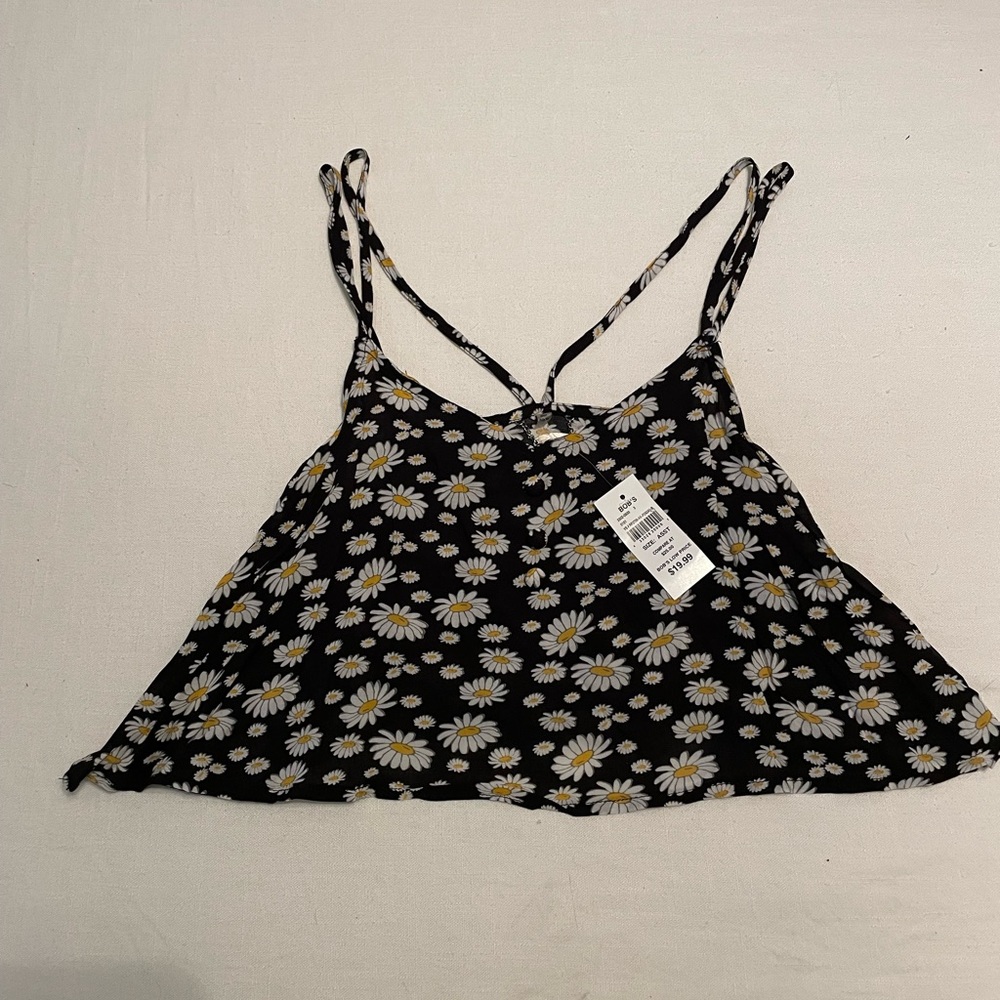 Sunflower flowy crop top. New with tags. Size S